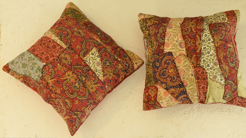 shop applique and embroidered cushion cover