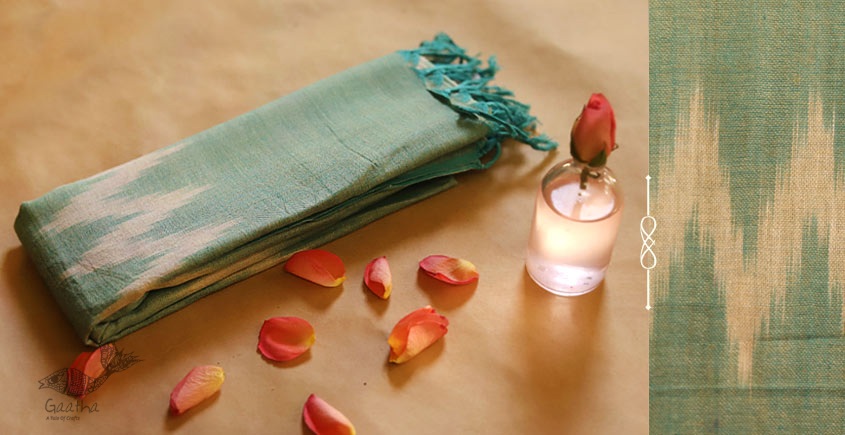 अर्क ✽ Handloom Cotton Linen Ikat Dupatta ✽ E