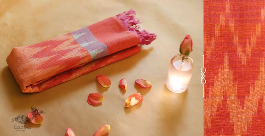 अर्क ✽ Handloom Cotton Linen Ikat Dupatta ✽ J