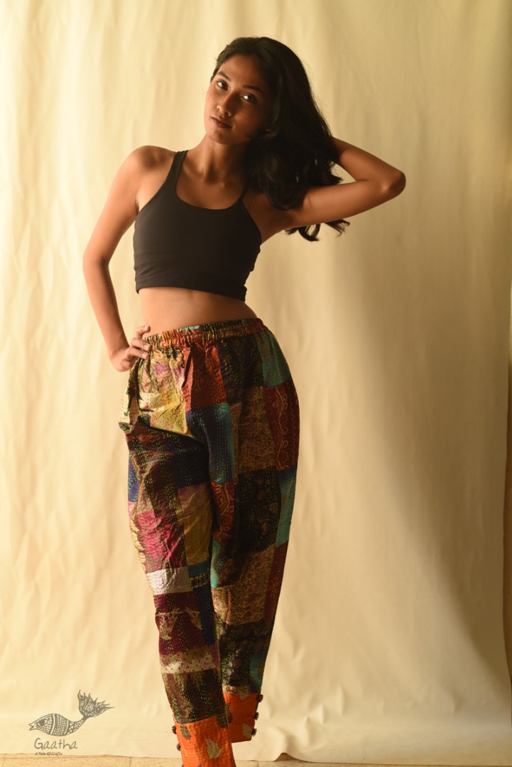 kantha silk pant