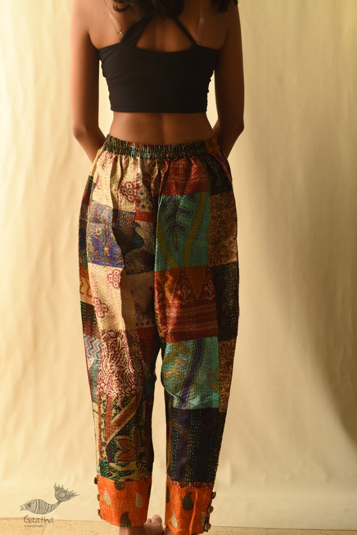 kantha silk pant