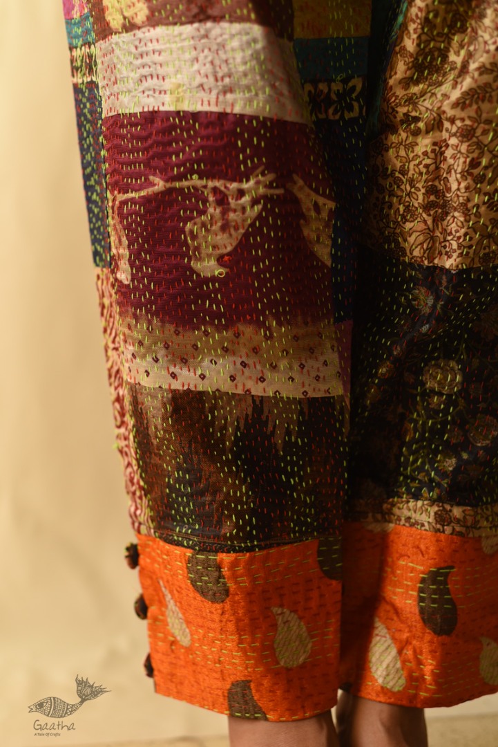 kantha silk pant