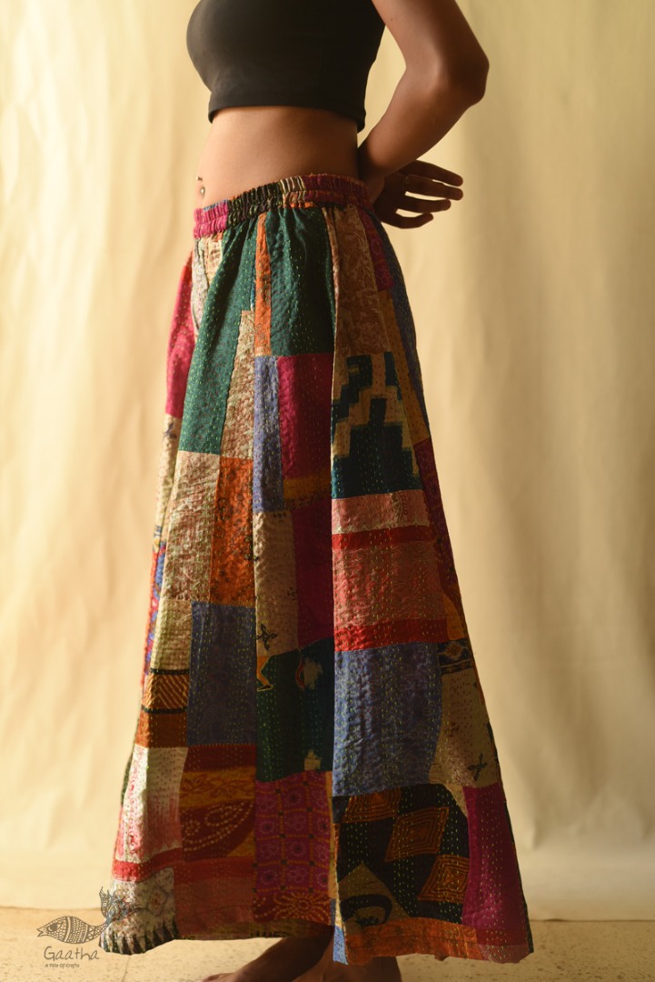 Vintage Silk Kantha Kali Palazzo