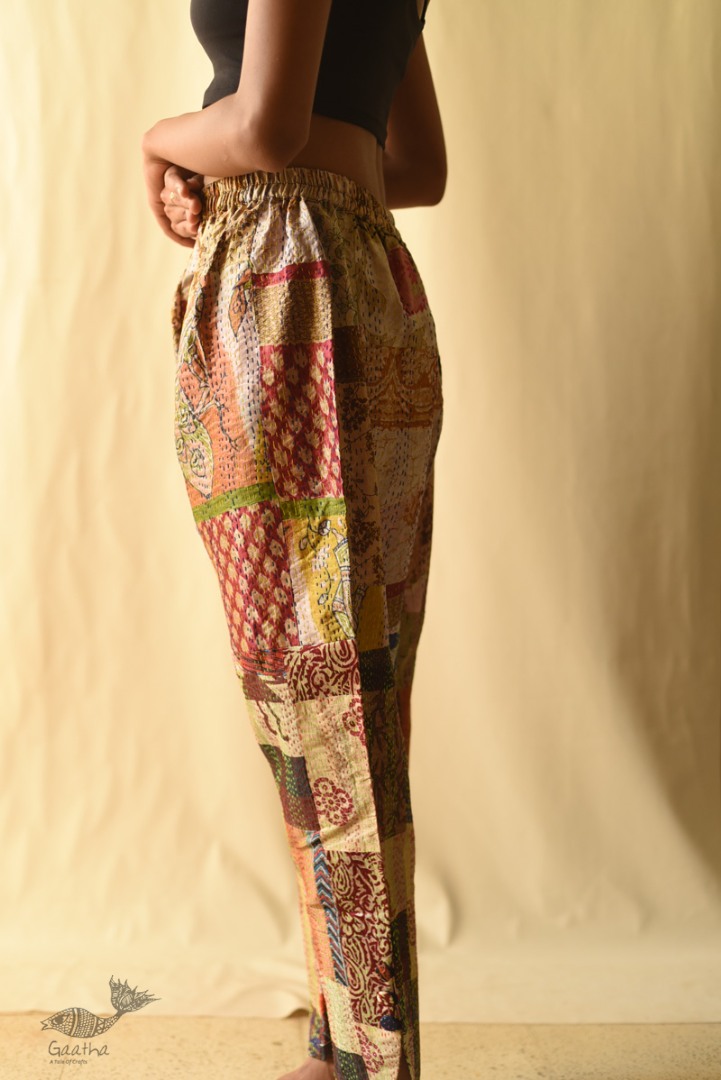 Vintage Silk Kantha Stitched Pant