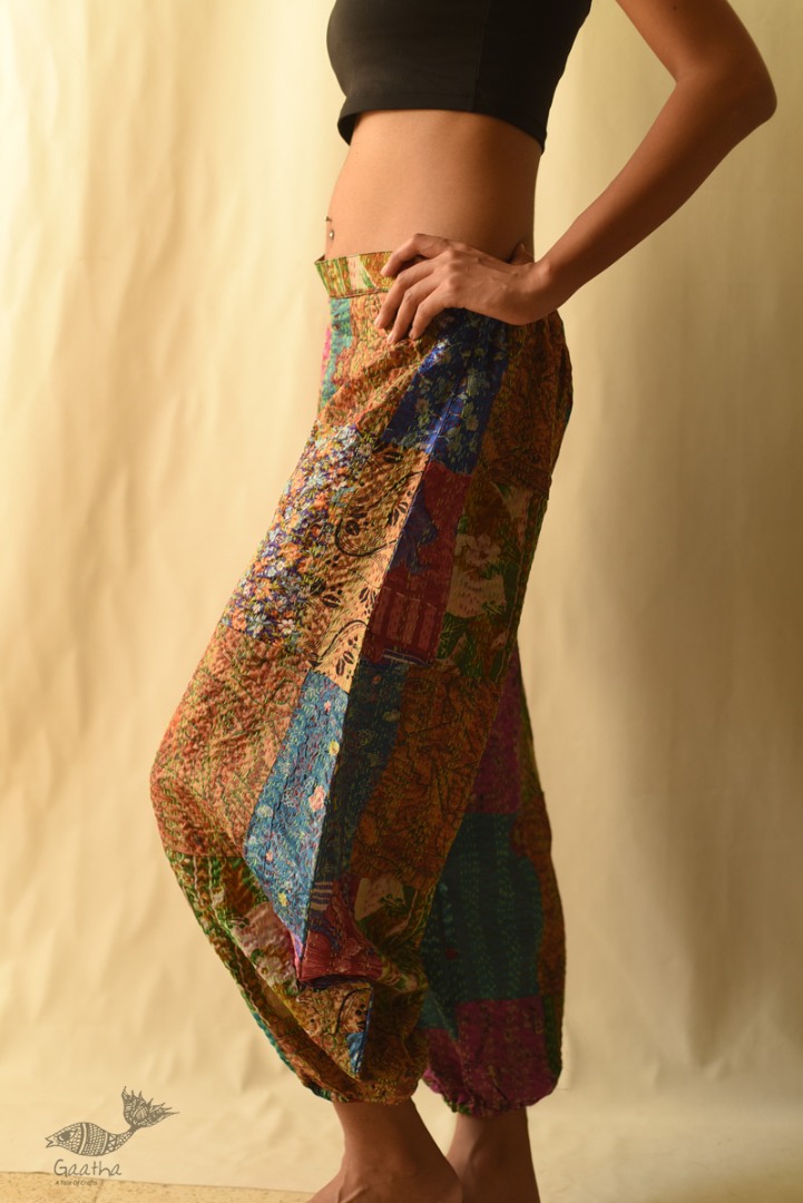 kantha silk Harem Pant 