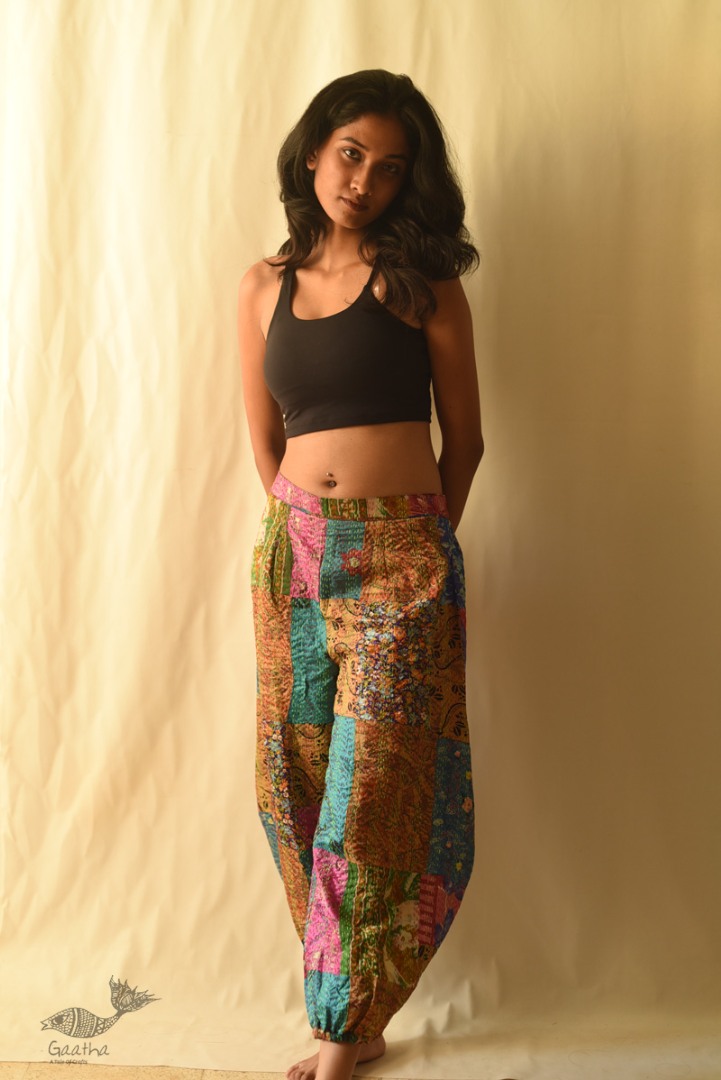 kantha silk Harem Pant 