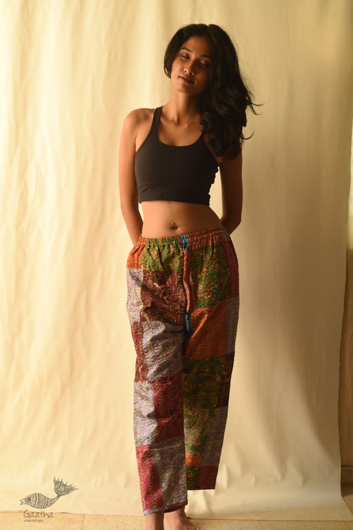 Vintage Silk Kantha Pant / Trouser