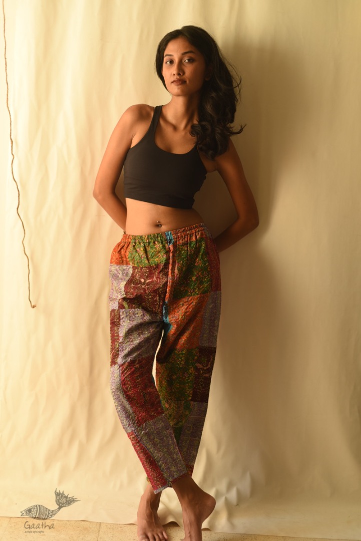 Vintage Silk Kantha Pant / Trouser