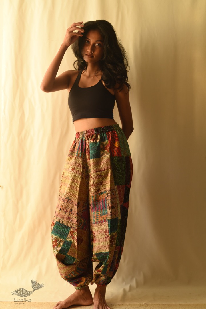 kantha silk Boho Pant