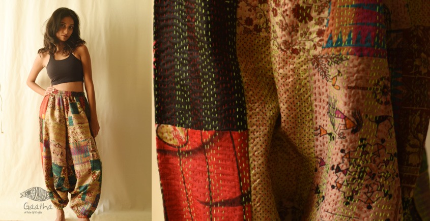 kantha silk Boho Pant