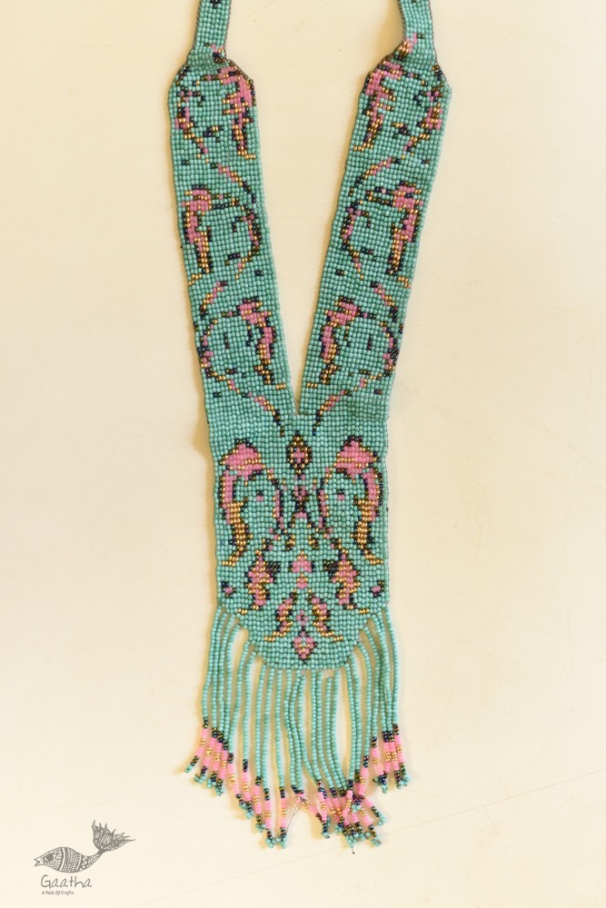 shop online Handcrafted glass bead necklace - Sky Blue
