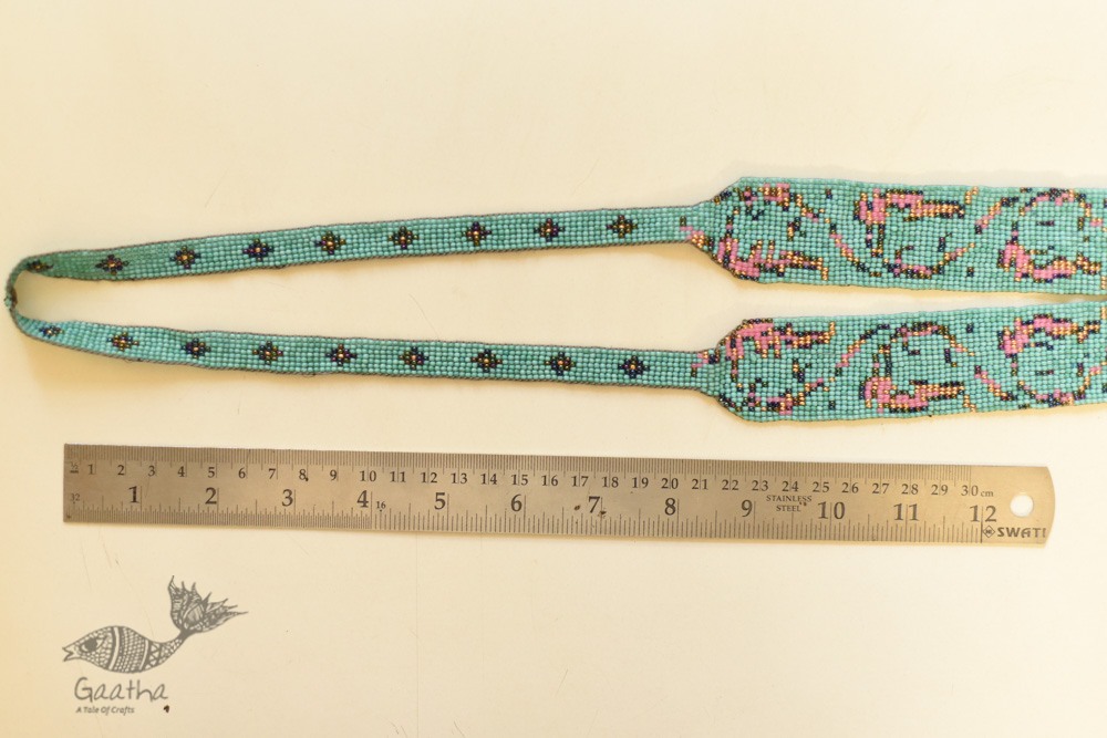shop online Handcrafted glass bead necklace - Sky Blue