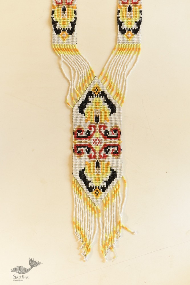 shop online Handcrafted glass bead Off White necklace