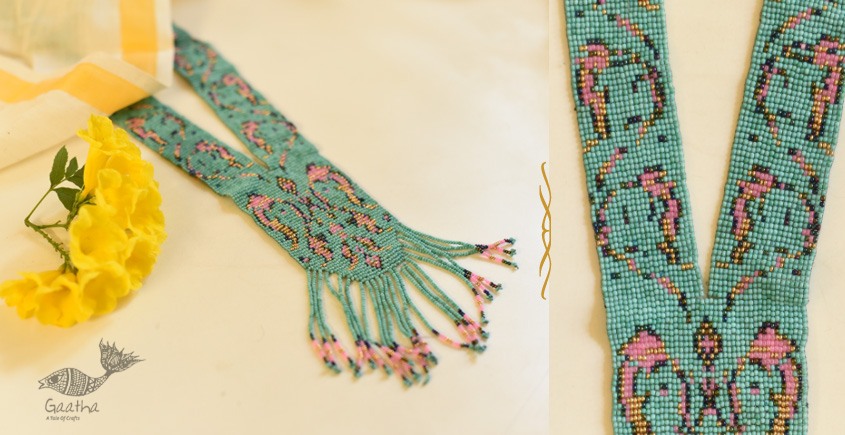 shop online Handcrafted glass bead necklace - Sky Blue