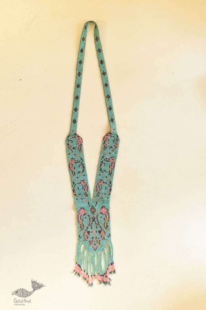 shop online Handcrafted glass bead necklace - Sky Blue