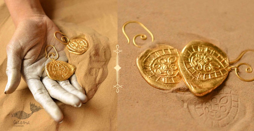 Ottone ✡ Earring ✡ Fossil Dangler - 1 ✡ 8
