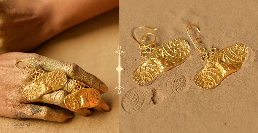 Ottone ✡ Earring ✡ Fossil Dangler - 5 ✡ 12