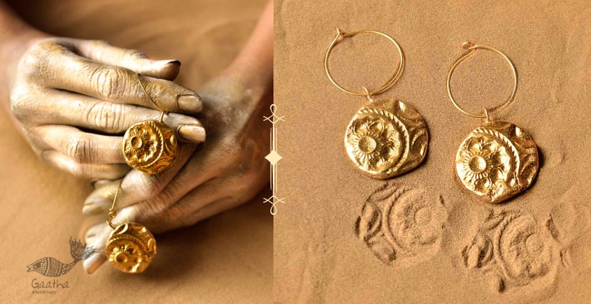 Ottone ✡ Earring ✡ Fossil Hoops - 2 ✡ 15