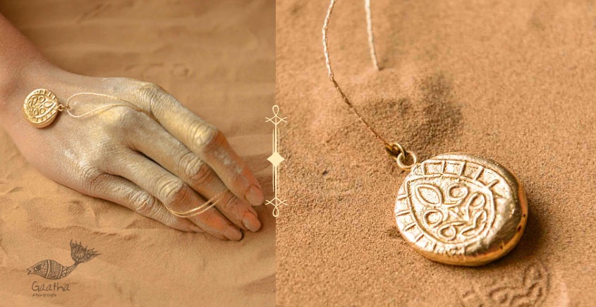 Ottone ✡ Necklace ✡ Fossil Pendent S - 5 ✡ 34
