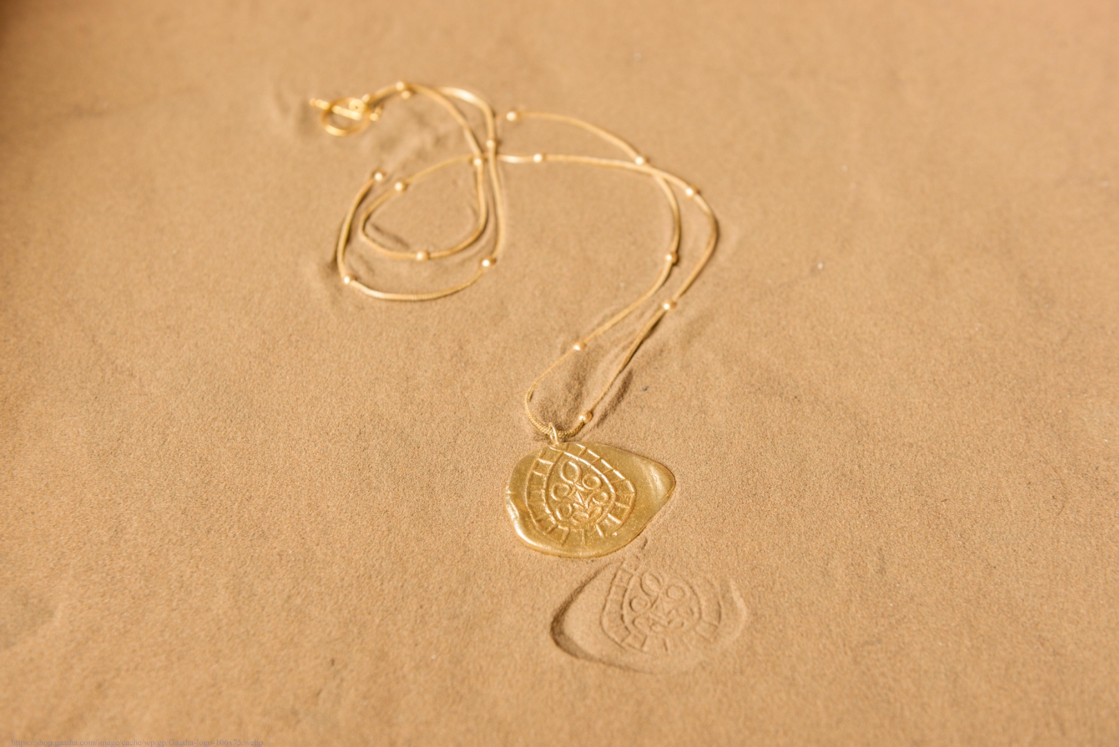Ottone ✡ Necklace ✡ Fossil Pendent L - 2 ✡ 42