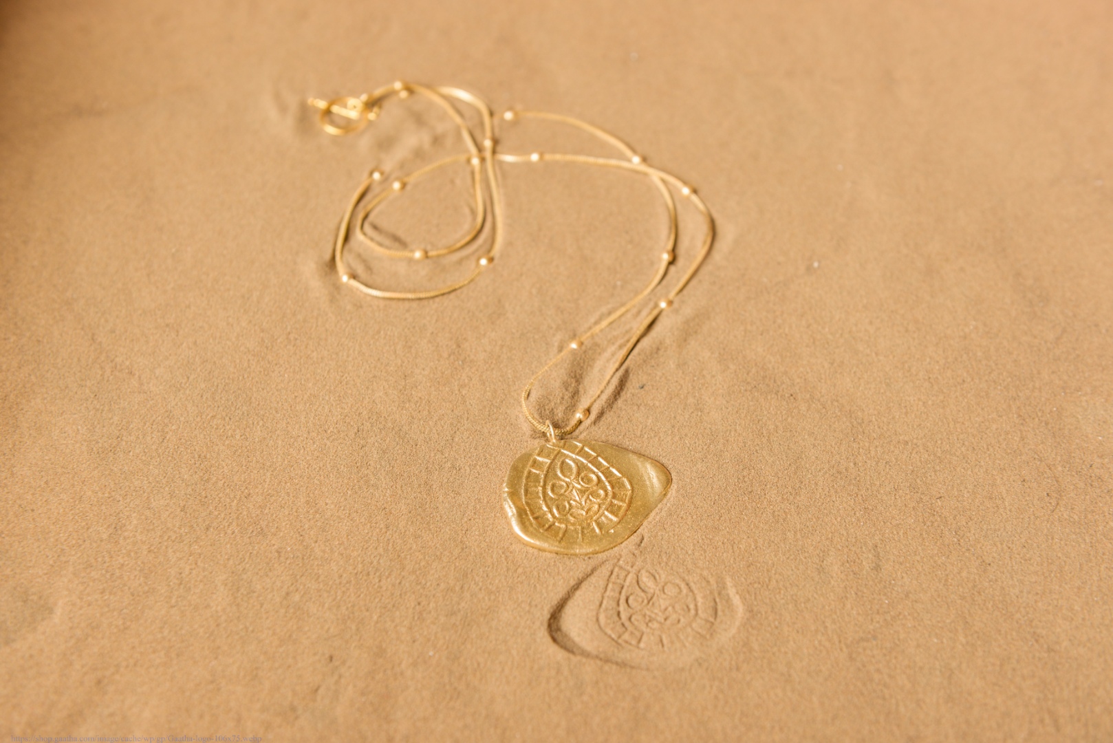 Ottone ✡ Necklace ✡ Fossil  Pendent  M - 2 ✡ 38