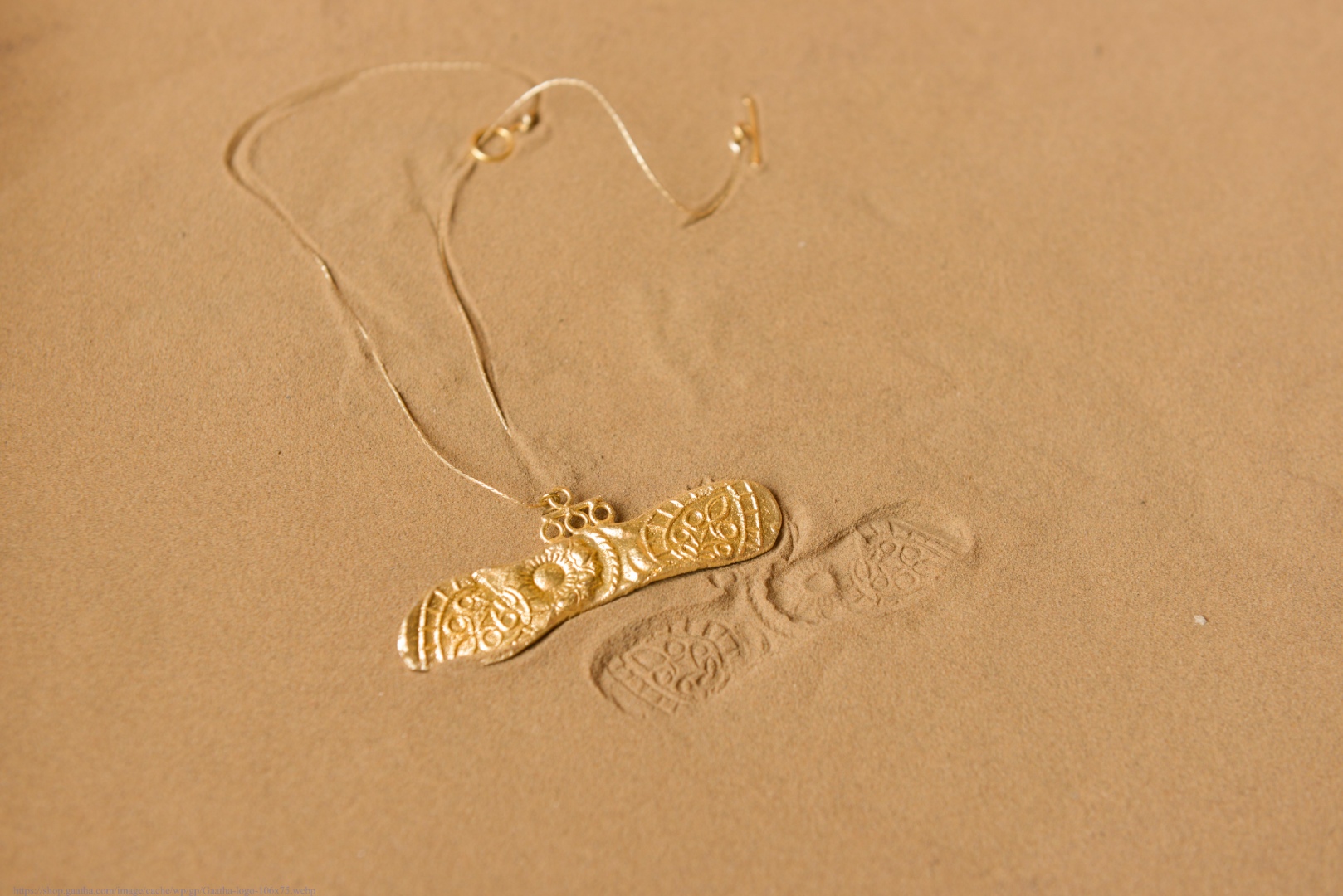 Ottone ✡ Necklace ✡ Fossil Pendent S - 4 ✡ 33