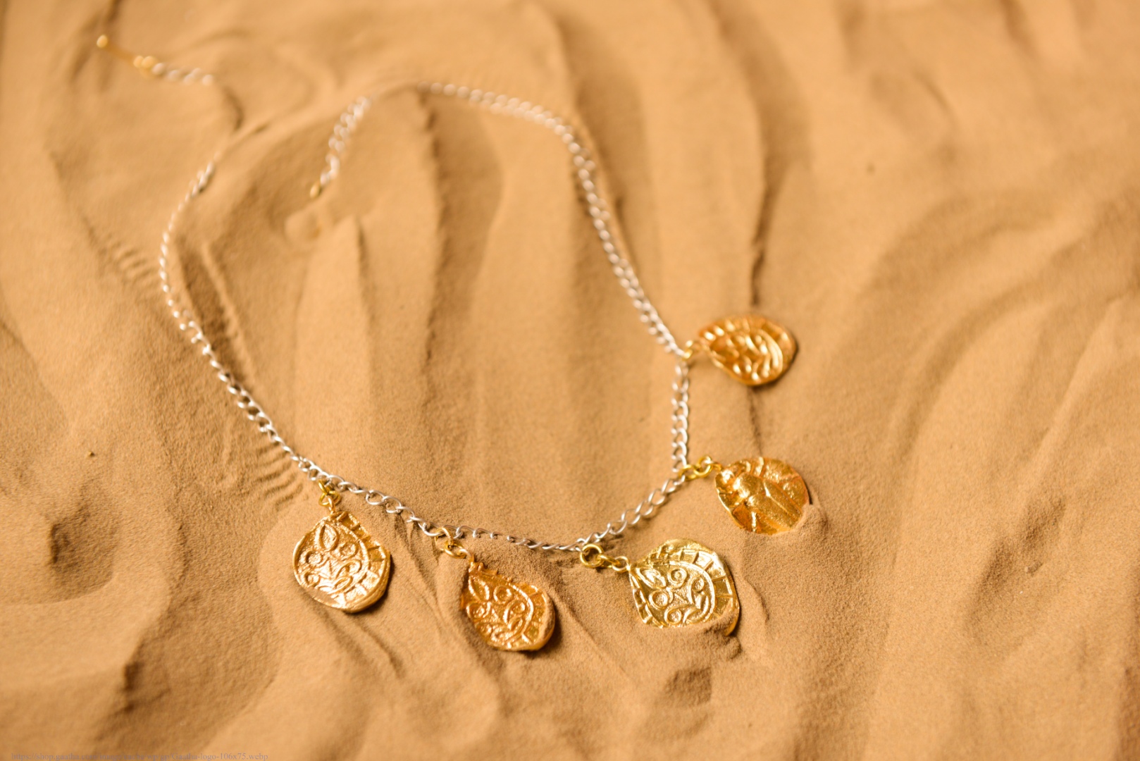 Ottone ✡ Necklace ✡ Fossil Charm - 2 ✡ 45