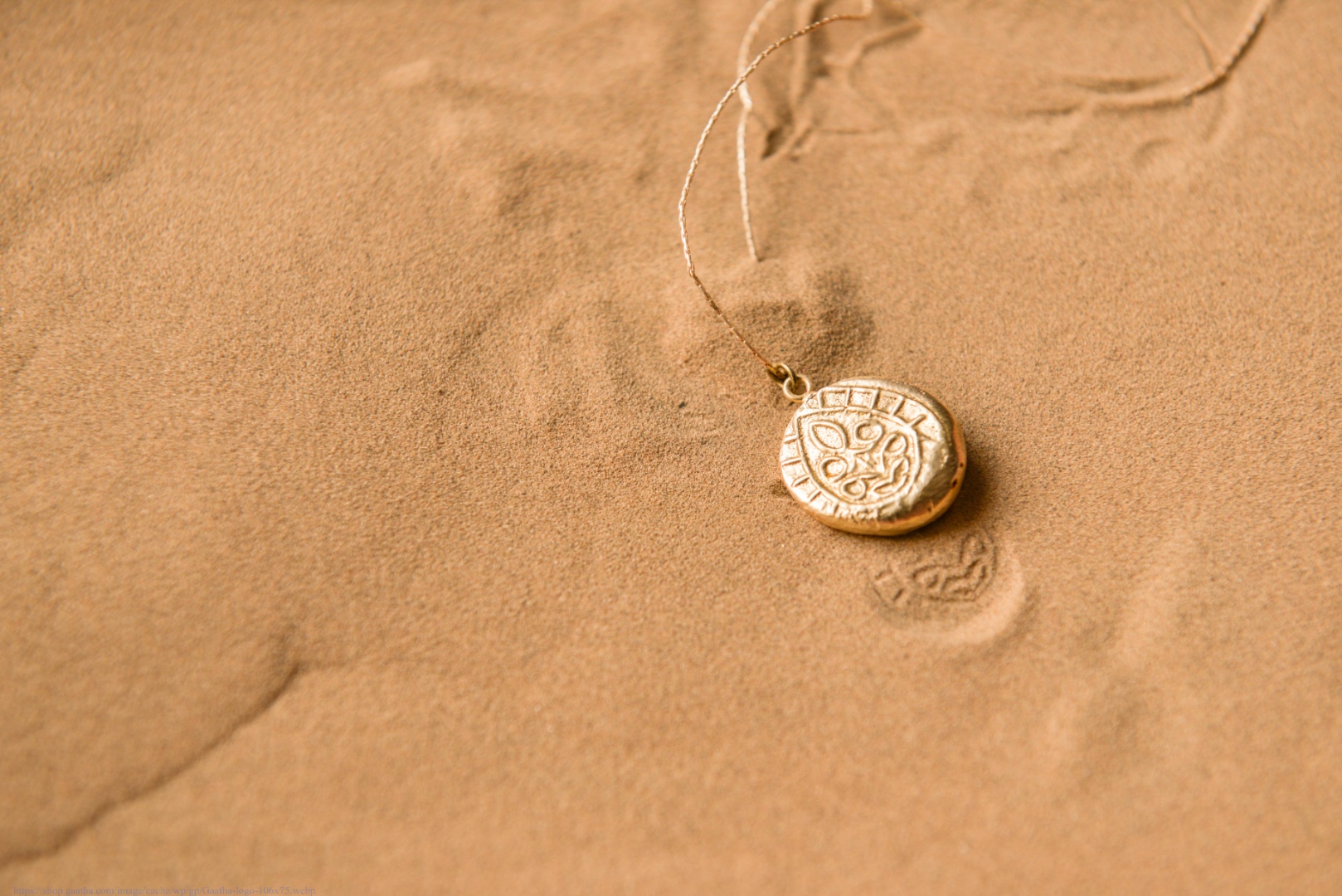Ottone ✡ Necklace ✡ Fossil Pendent S - 5 ✡ 34