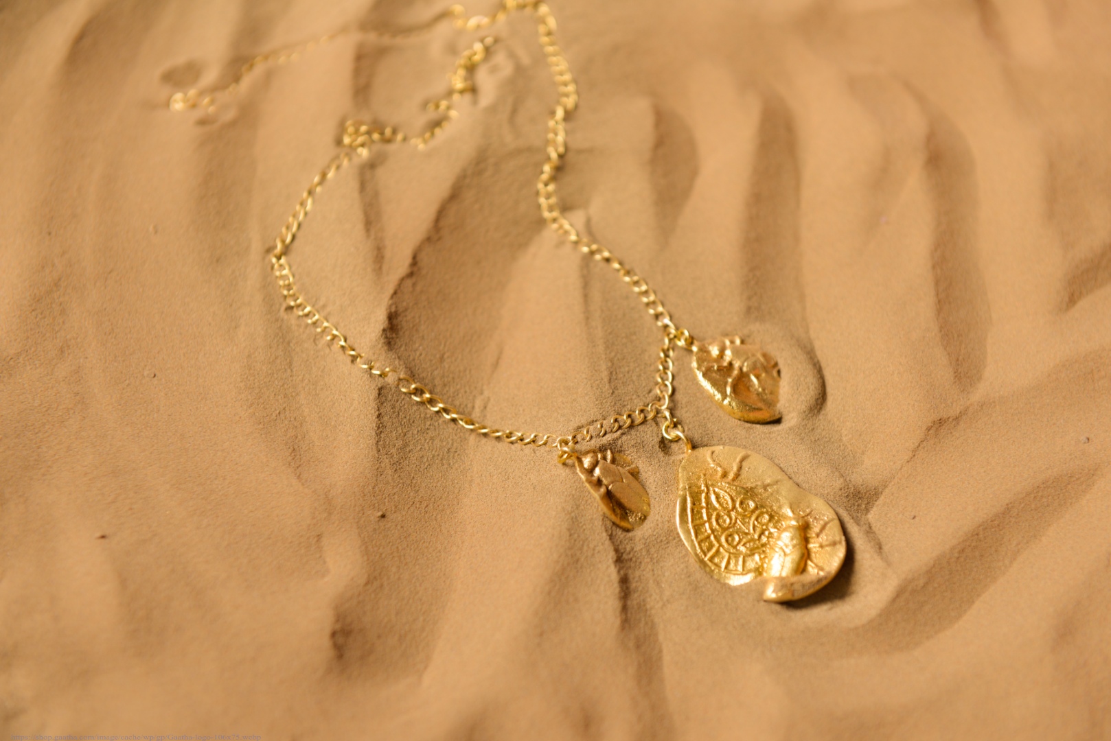 Ottone ✡ Necklace ✡ Fossil Charm - 1 ✡ 44
