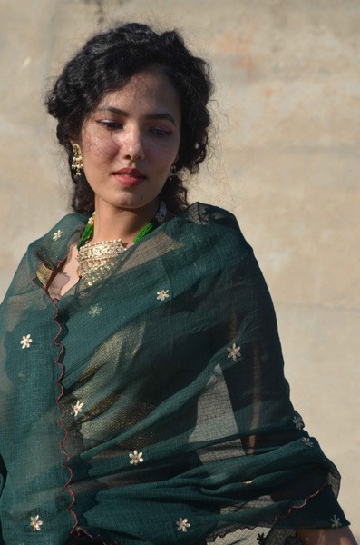 Shaahi ❂ Hand Embroidered Kota Doriya Saree ❂ 22