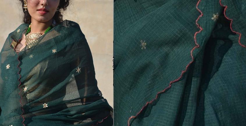 Shaahi ❂ Hand Embroidered Kota Doriya Saree ❂ 22