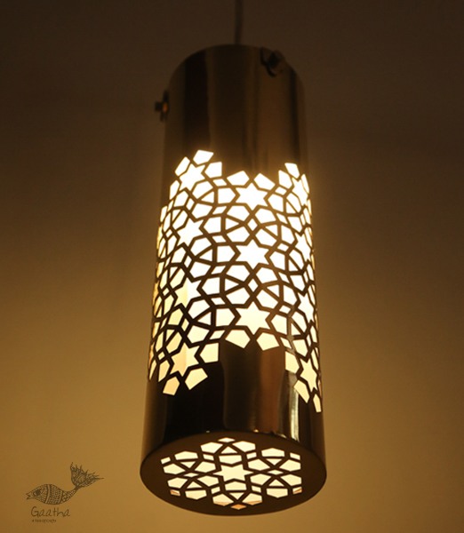 brass and wood Ceiling lamp
