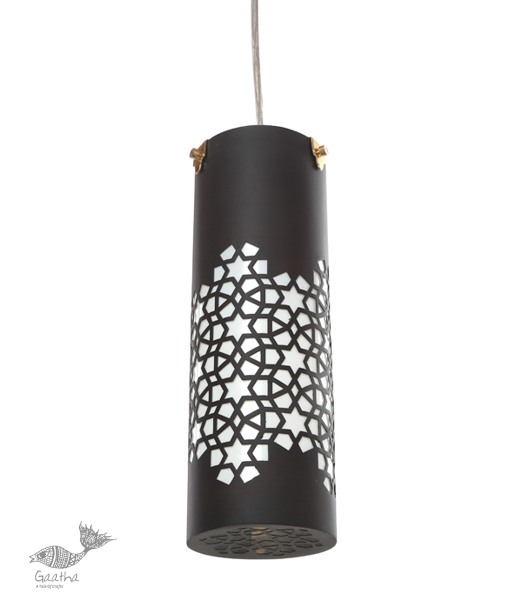 brass and wood Ceiling lamp