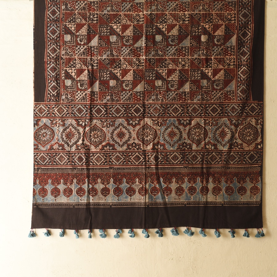 shop Ajrakh Block Printed Pure Cotton Dupatta 17