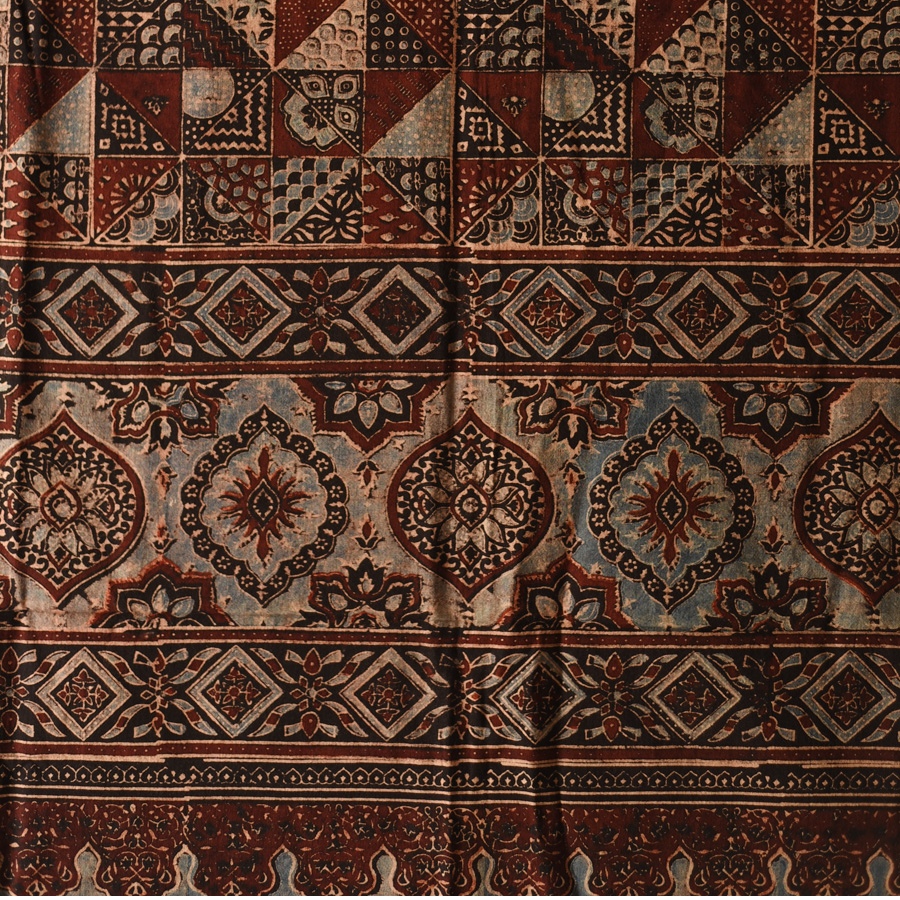 shop Ajrakh Block Printed Pure Cotton Dupatta 17