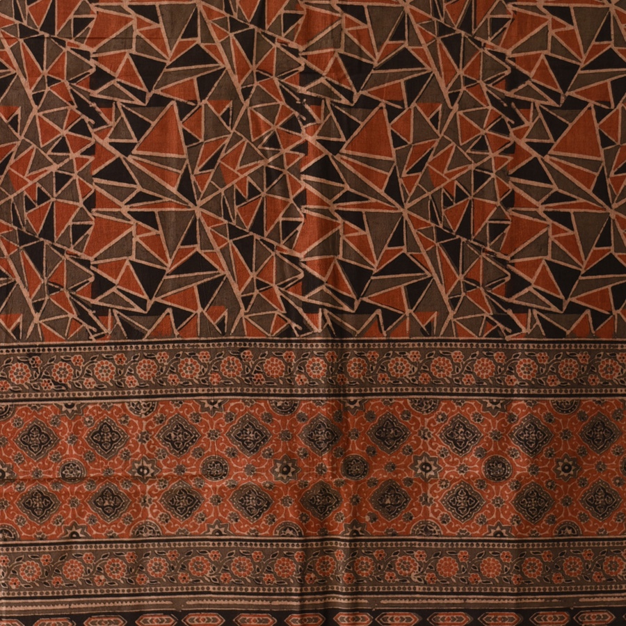 shop Ajrakh Block Printed Pure Cotton Dupatta 01