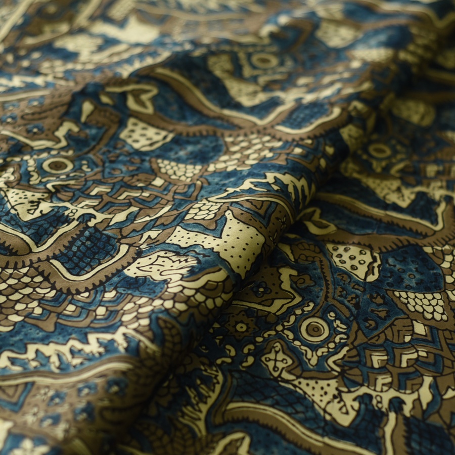 Shop Ajrakh Printed Modal Silk Saree