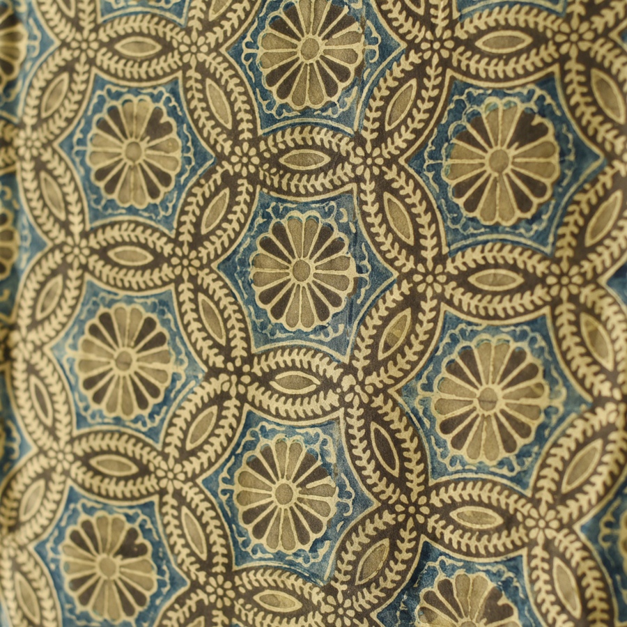 buy Ajrakh Mulberry Silk Dupatta - A