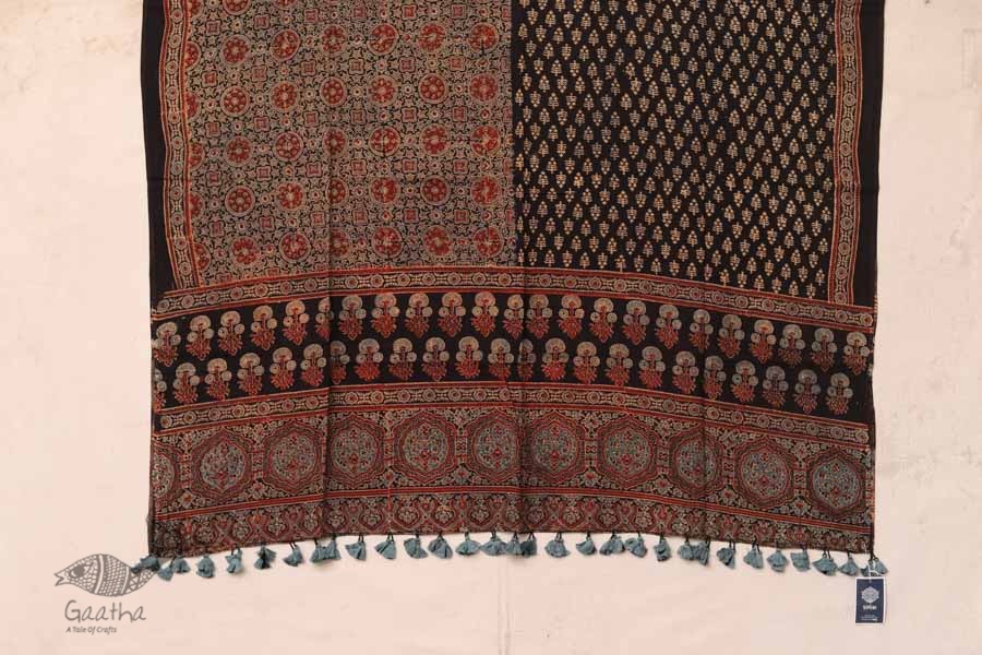 शोभना . Shobhna ❋ Mul Cotton Ajrakh Dupatta - 11