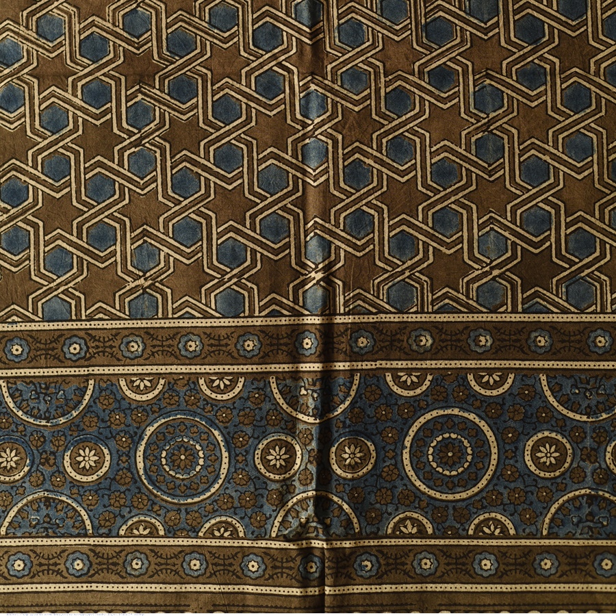 shop Ajrakh Block Printed Pure Cotton Dupatta 04