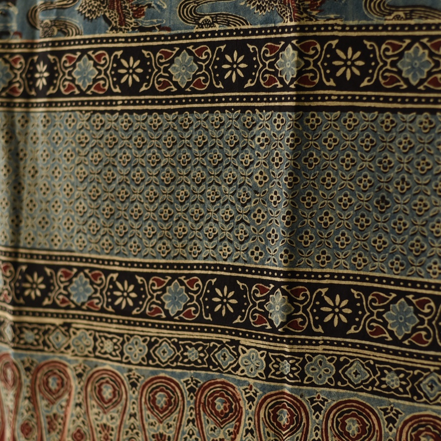 shop Ajrakh Block Printed Pure Cotton Dupatta 02