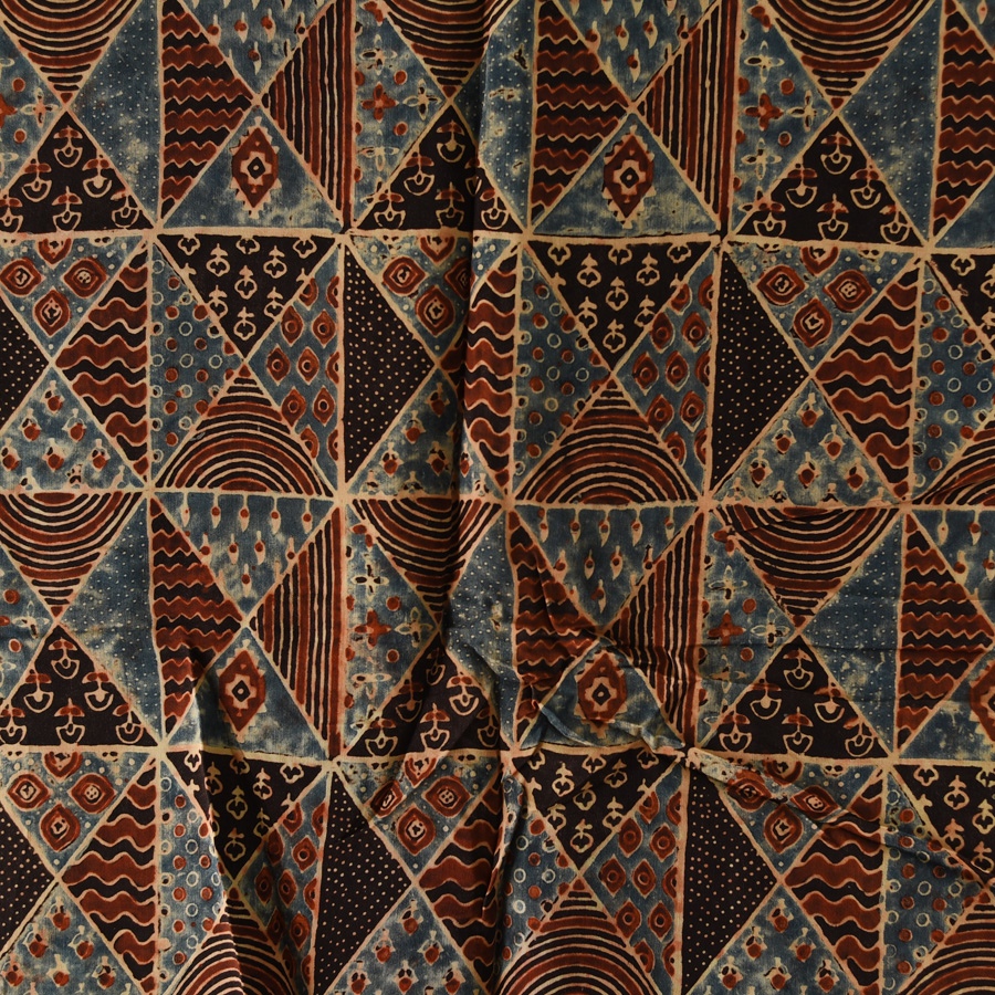 shop Ajrakh Printed Square Modal Silk Scarf