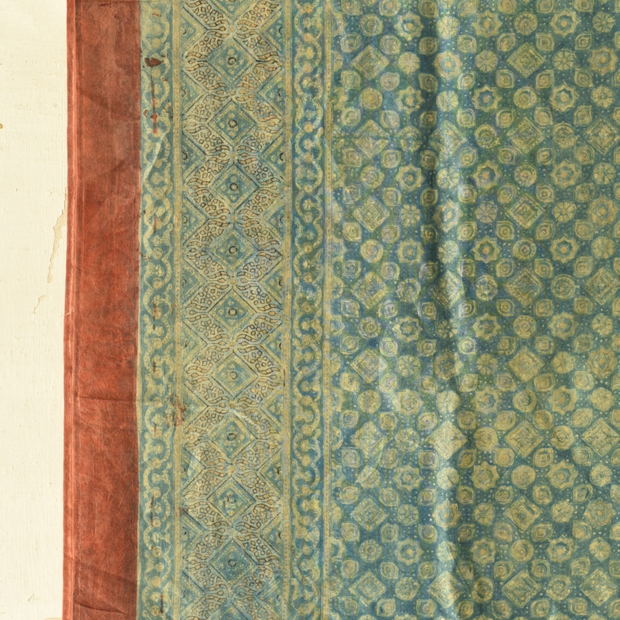 buy Ajrakh Mulberry Silk Dupatta - Natural dyed - B