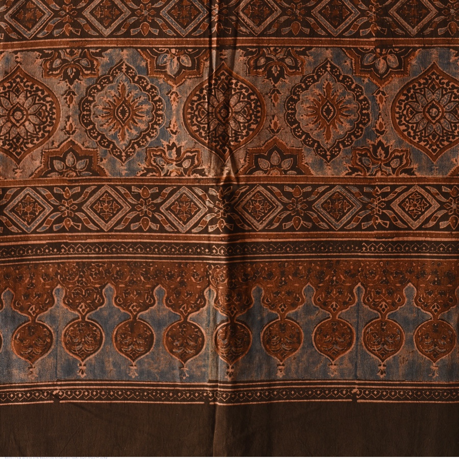 shop Ajrakh Block Printed Pure Cotton Dupatta 06