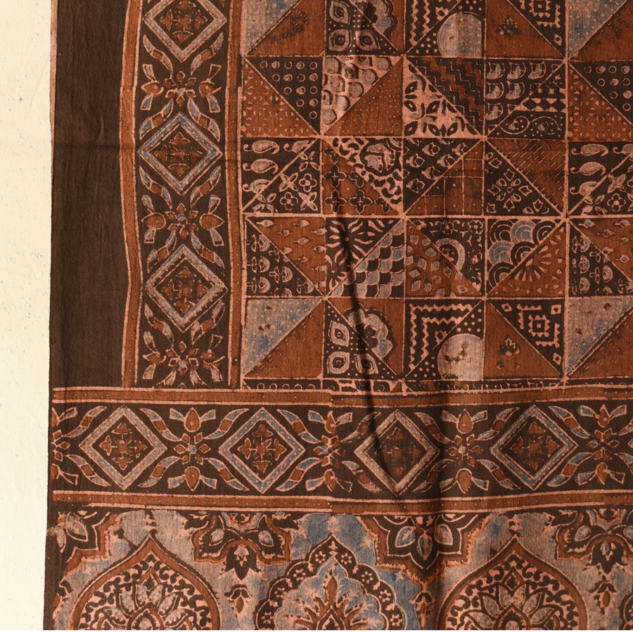 shop Ajrakh Block Printed Pure Cotton Dupatta 06