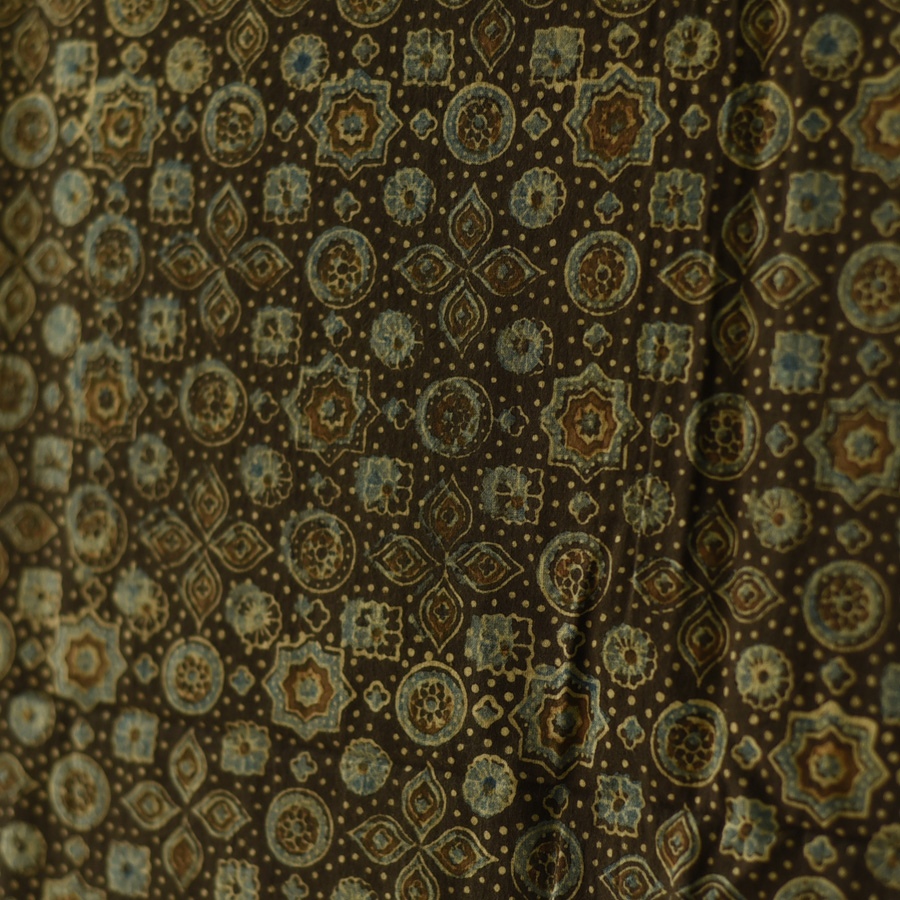 shop Ajrakh Block Printed Pure Cotton Dupatta - 03