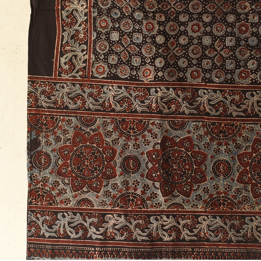 shop Ajrakh Block Printed Pure Cotton Dupatta 07