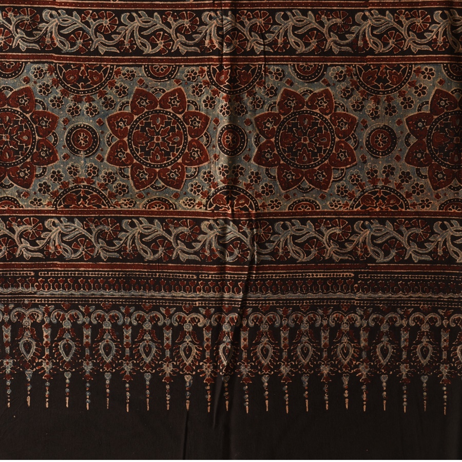 shop Ajrakh Block Printed Pure Cotton Dupatta 07