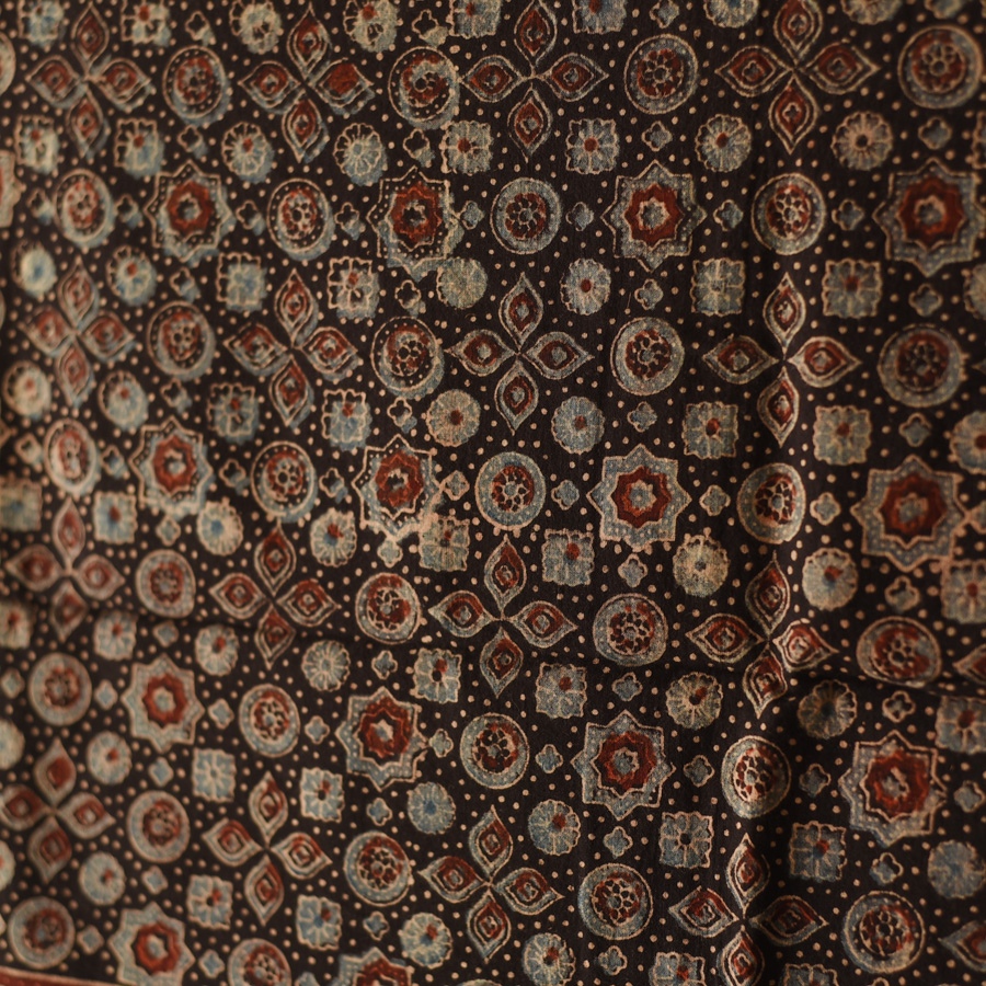 shop Ajrakh Block Printed Pure Cotton Dupatta 07