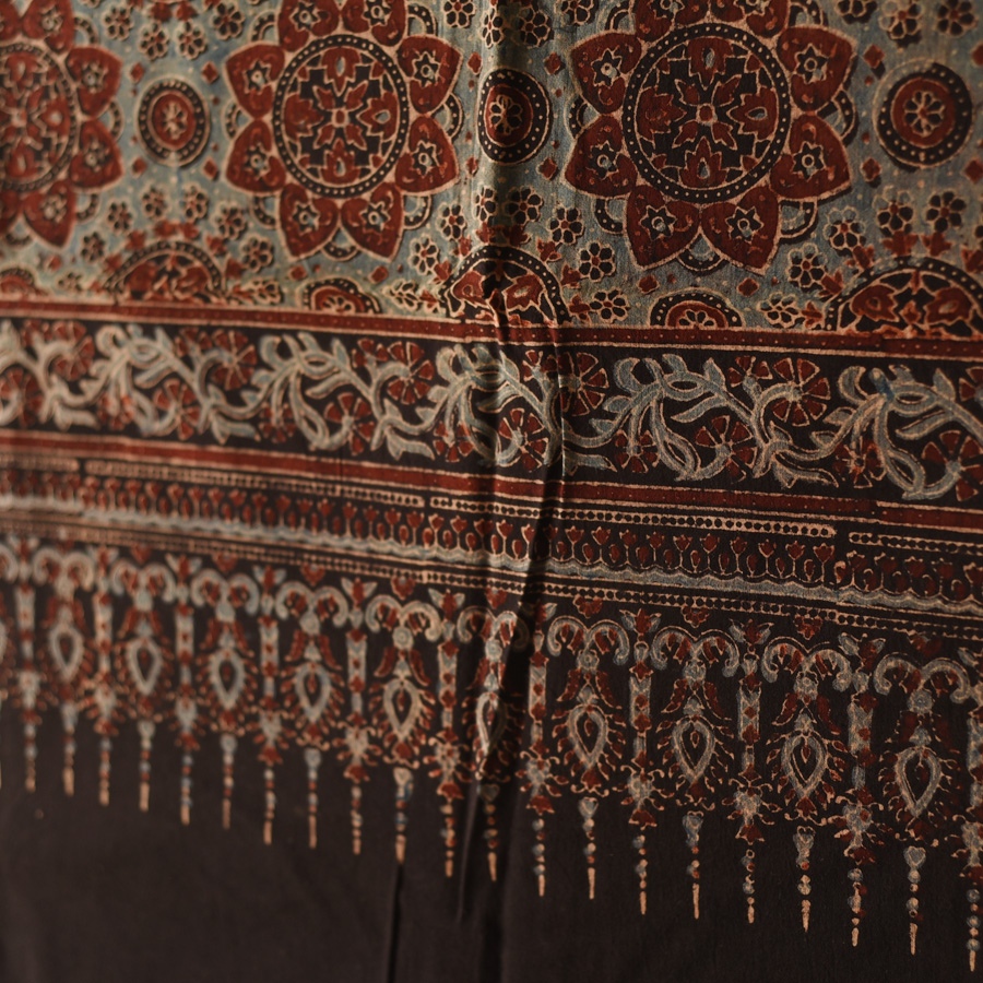 shop Ajrakh Block Printed Pure Cotton Dupatta 07